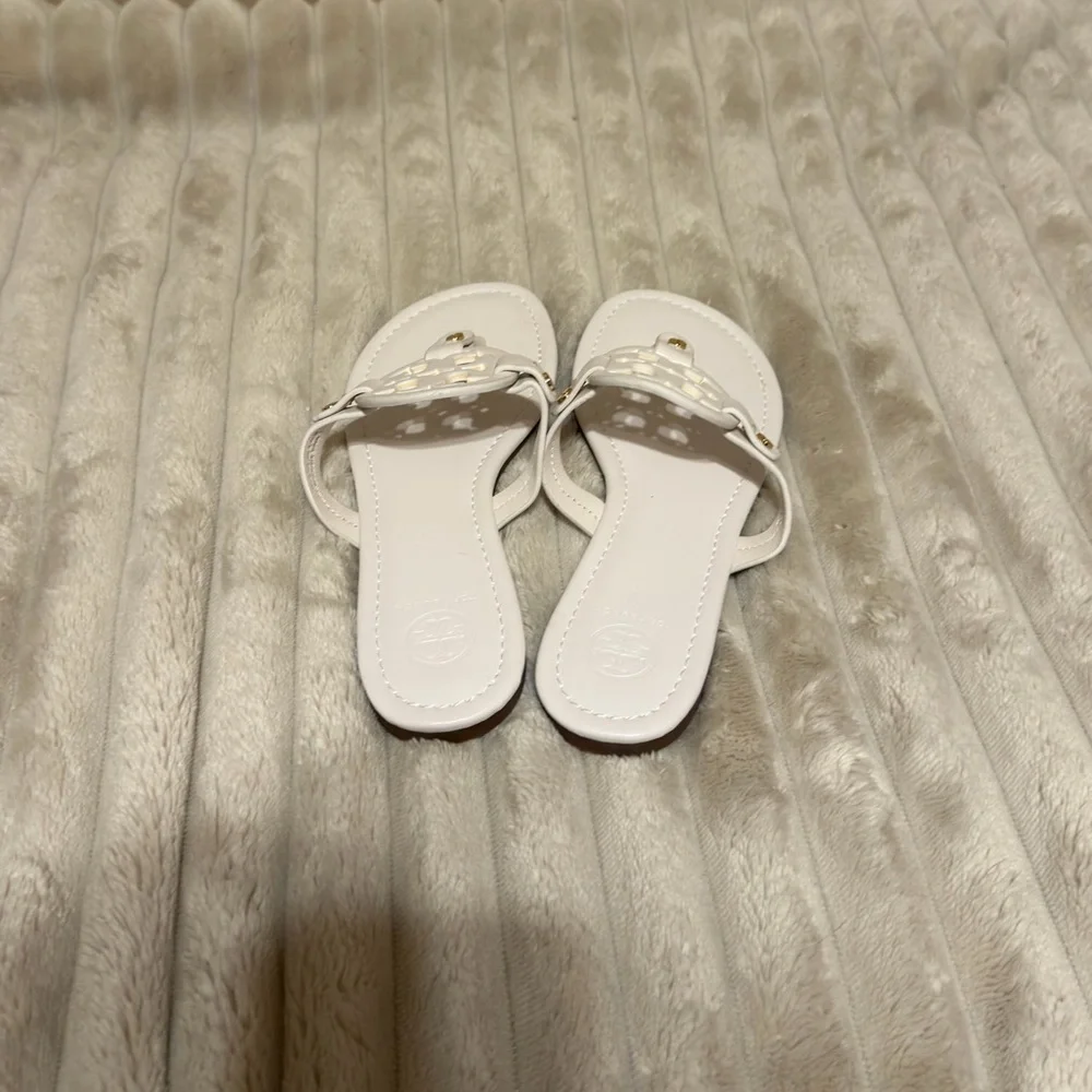 Tory Burch Miller Sandal White / Gold Women’s Size 7 8.5 and 9
